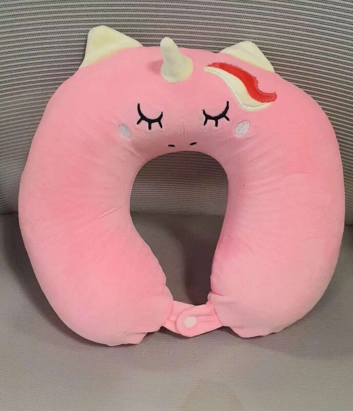 

Generic Soft Plush Kids Snap U-shaped Travel Neck Pillow, 1 Piece