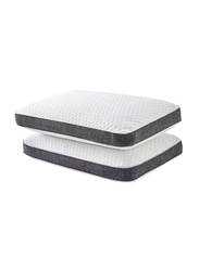 Happy Night 3D Soft Comfortable All Around Sleep Pillow Memory Foam Pillow For Sleeping Neck Pillow, Grey/White