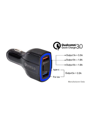 3-Port USB Car Cigarette Lighter Charger Power Adapter, SY-KC368, Black