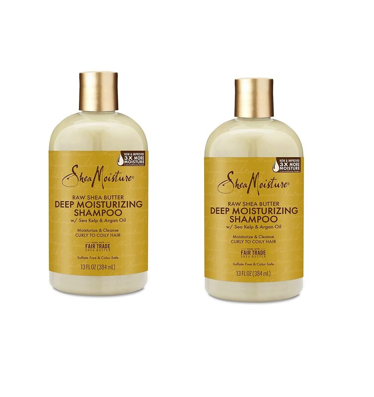 

Shea Moisture Raw Shea Butter Deep Moisturizing Shampoo for Dry Hair, 2 x 384ml