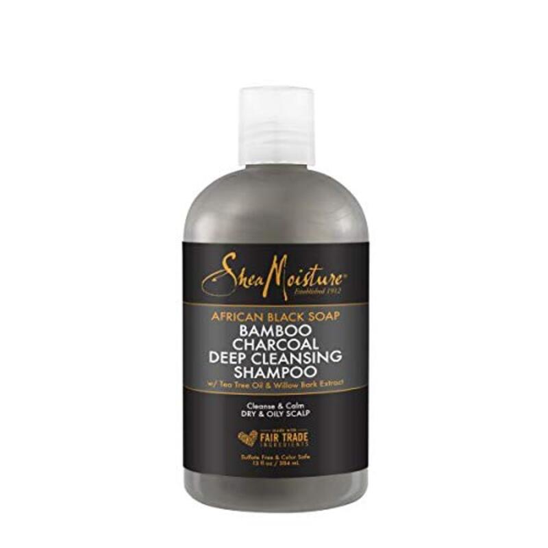 

Shea Moisture African Black Soap Bamboo Charcoal Deep Cleansing Shampoo for Dry Hair, 2 x 384ml