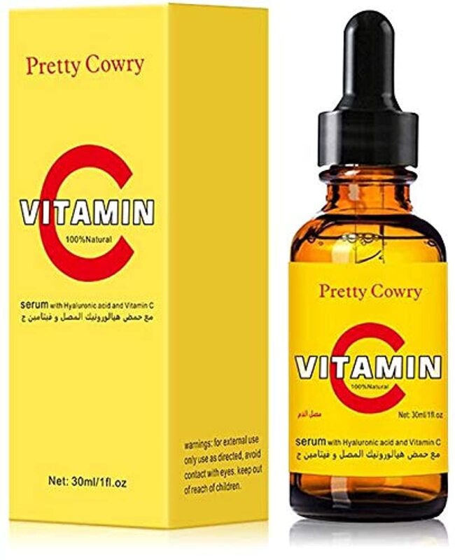 

Pretty Cowry Vitamin C for Women Shrink Pores Whitening Moisture Serum, 30ml