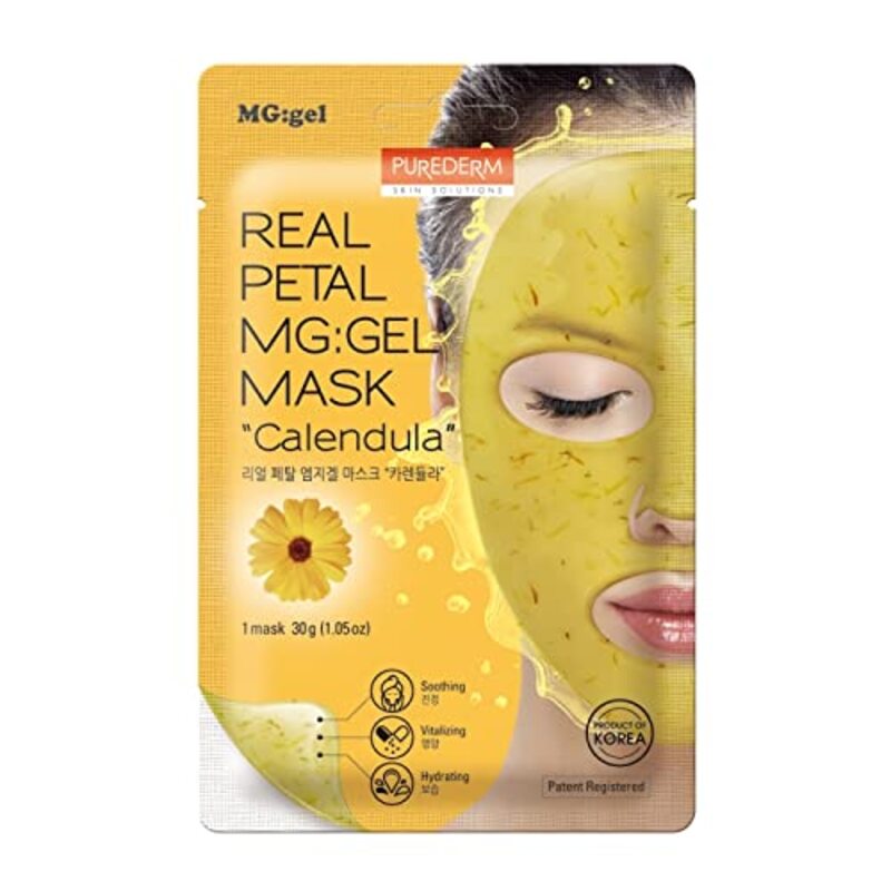 

Purederm Real Petal Calendula Gel Mask, 1 Piece