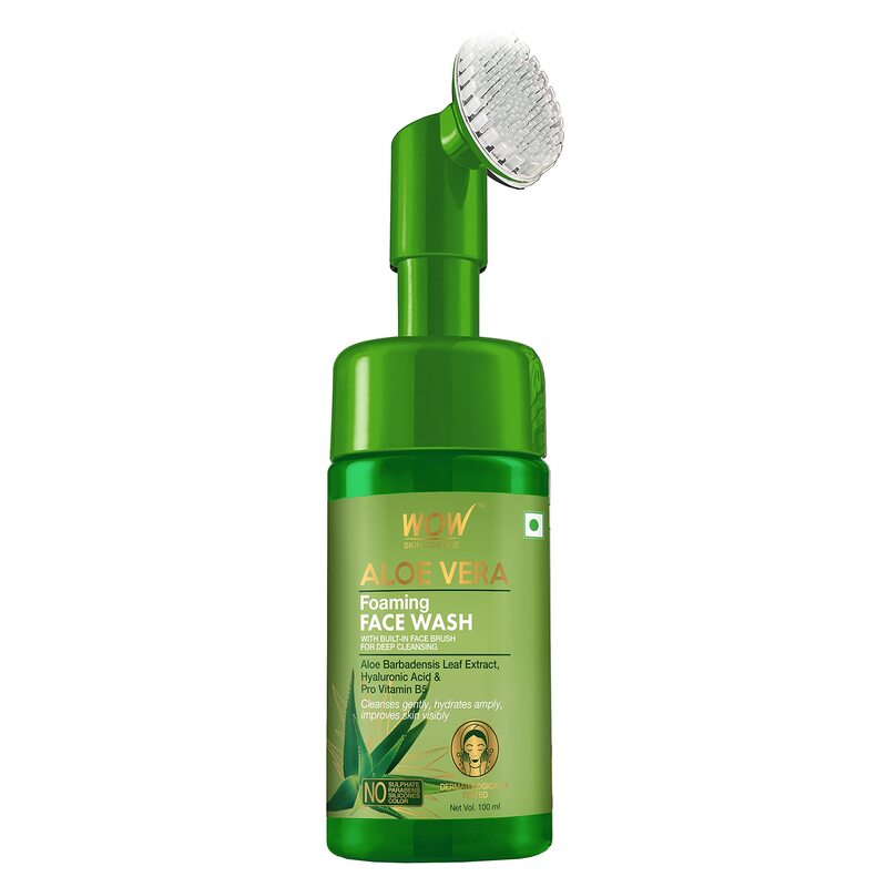 

Other Brand Wow Skin Science Aloe Vera Exfoliating Foaming Face Wash with Soft Brush, 100ml