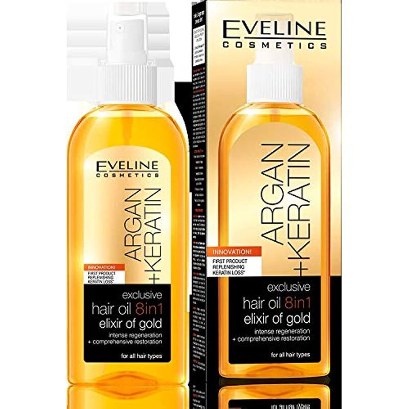 

Eveline Exclusive 8-in-1 Elixir of Gold Hair Oil for All Hair Types, 150ml