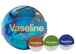 Vaseline Cocoa, Aloe & Original Lip Therapy Selection 3pcs Gift Set Tin