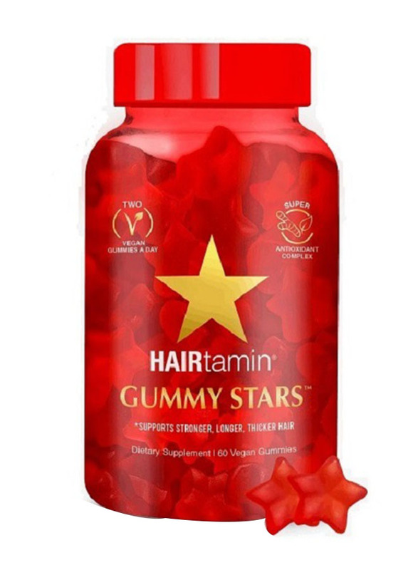 

Hairtamin Gummy Stars Hair Growth Vitamins, 60 Capsules