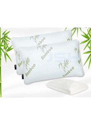 Creative Planet Plush Memory Foam Pillow, 2 Piece, White