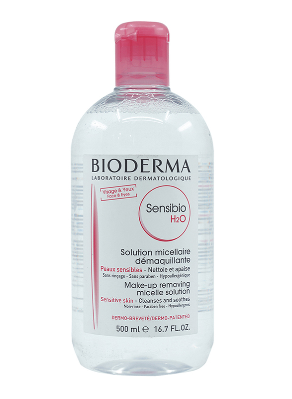 

Bioderma Sensibio H2O Micellar Solution Make up Remover, 500ml, Clear