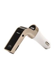 3-Meter Bluetooth Car Charger With FM Transmitter, Gold