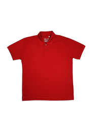 Milano Group Cooltex Ready Stock Polo Shirt for Men, Large, Red