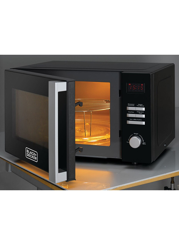 Black+Decker 28L Built-In Electric Microwave Oven, 900W, MZ2800PG-B5, Black