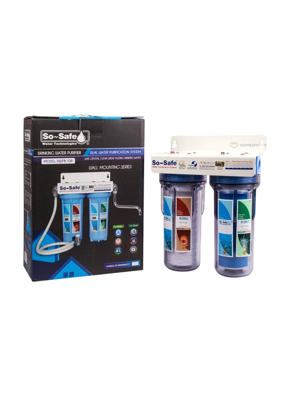 

So Safe Dual Wall Mounting Water Purifier, Clear