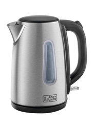 Black+Decker 1.7L Concealed Coil Stainless Steel Kettle, 2000W, JC450-B5, Silver