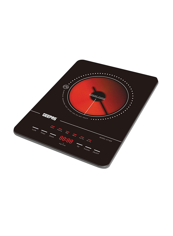 Geepas Digital Single Infrared Cooker, 2000W, GIC33013, Black