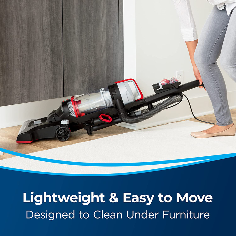 Bissell Powerforce Helix Turbo Upright Vacuum Cleaner, 1100W, 2110E, Red/White