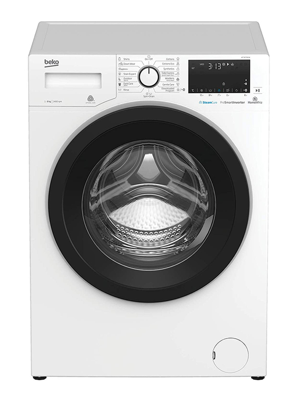 Beko 8Kg Front Load Digital Display Washer Dryer, WTV8736XW, White