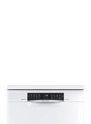 Bosch Series 6 13 Place Settings Free Standing Dishwasher, 7.4 Liter, 8 Programs, SMS68TW20M, White