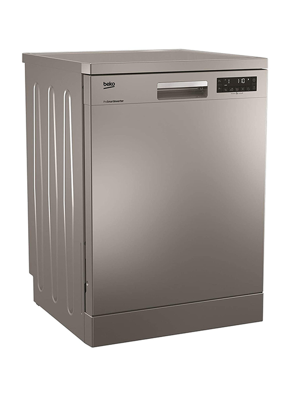 Beko 15 Place Setting 8 Programs Dishwasher, DFN28420S, Silver