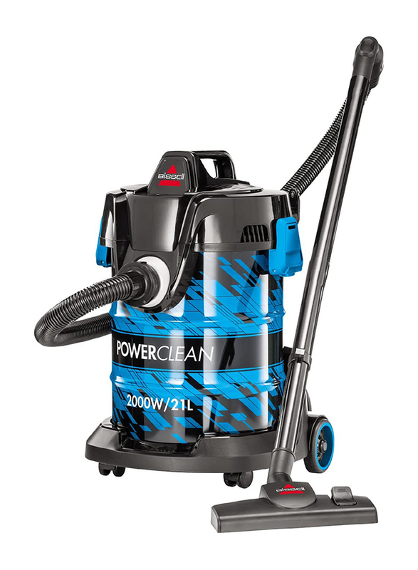 

Bissell Powerclean Drum Vacuum Cleaner, 21L, 2000W, 2027E, Blue/Black