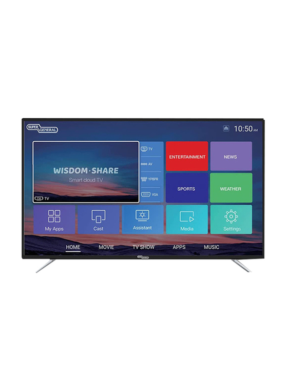 Super General 65-Inch 4K Ultra HD LED Smart TV, SGLED65AUS9T2, Black