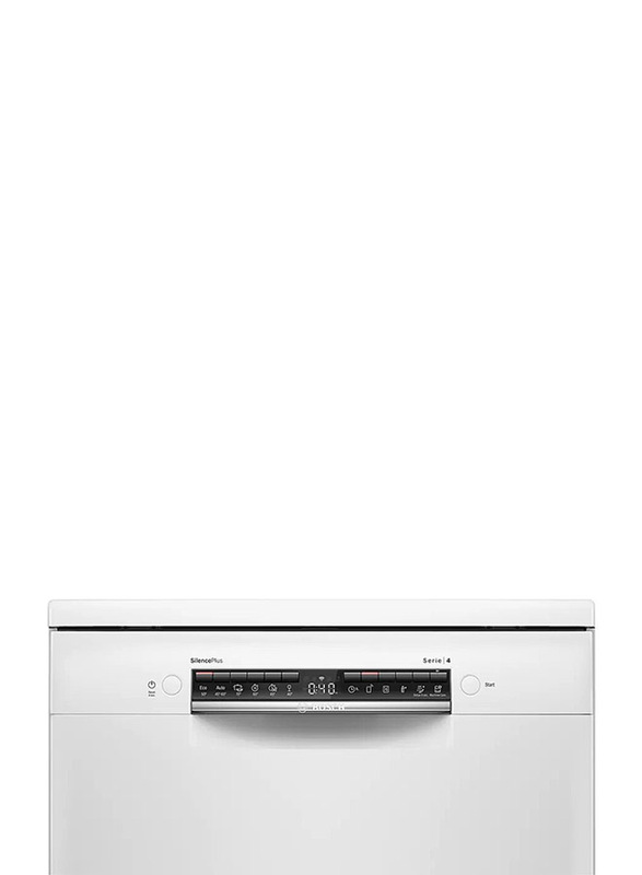 Bosch Series 4 13 Place Settings Free Standing Dishwasher, 10.1 Liter, 5 Programs, SMS4HMW26M, White