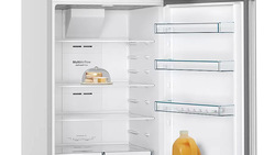 Bosch 563L Double Door Frost Free Free-Standing Refrigerator with Freezer At Top, KDN56XL30M, Grey