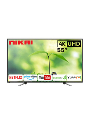 Nikai 55-Inch 4K Ultra HD LED Android TV, UHD55SLED/UHD5510SLED, Black