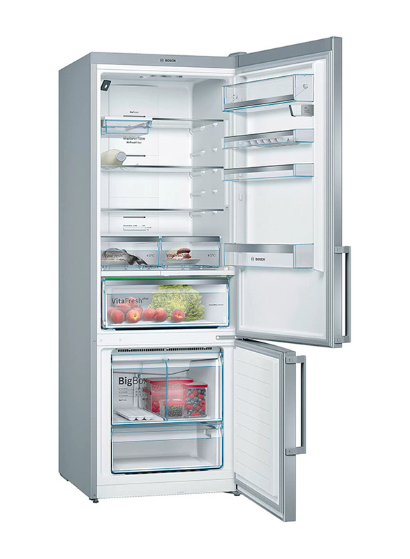 Bosch Serie 6 Free-Standing Fridge-Freezer with Freezer At Bottom, 559L, KGN56HI30M, Silver