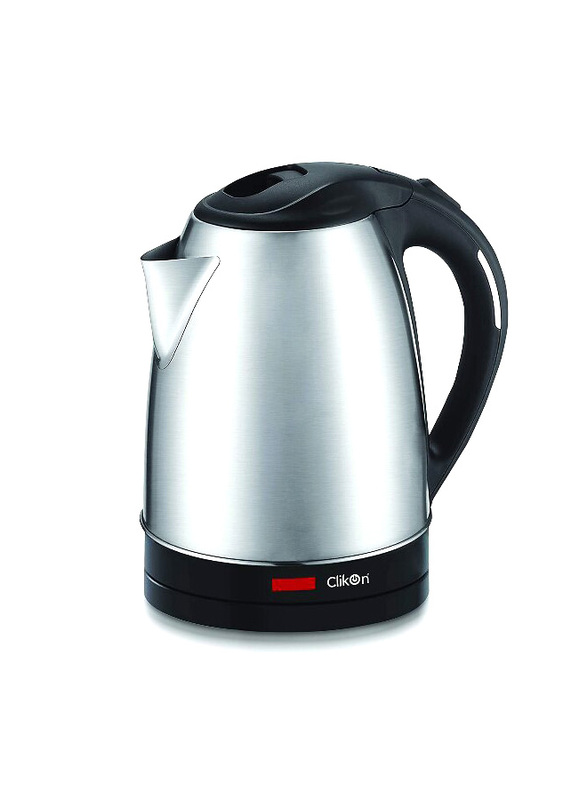 

Clikon 2.5L Stainless Steel Cordless Electric Kettle with LED Indicator, High Grade Steel Body and Boil Dry Protection, 1500W, CK5131, Black/Silver