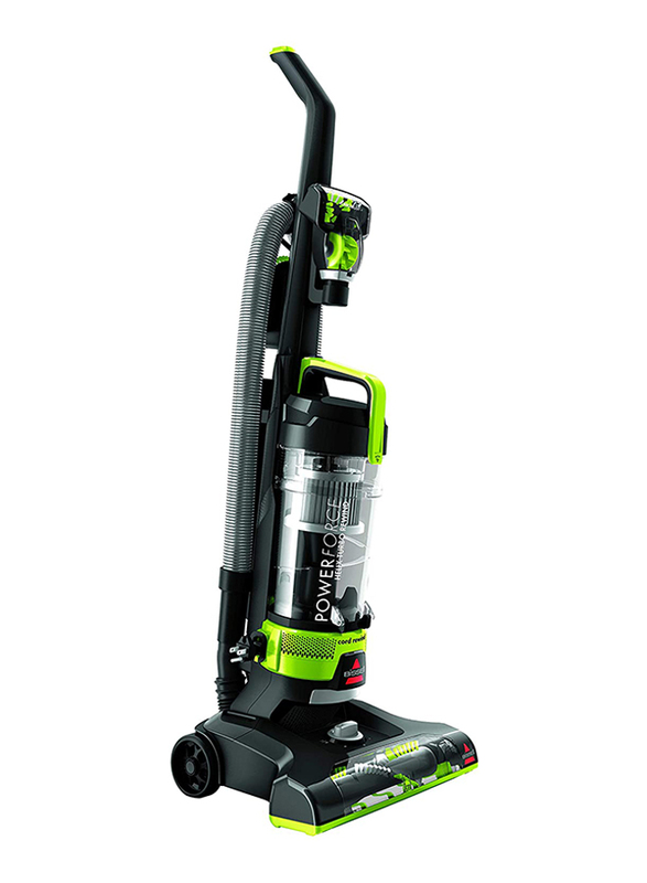 

Bissell Powerforce Helix Turbo Rewind Upright Vacuum Cleaner, 1100W, 2261E, Green/Black