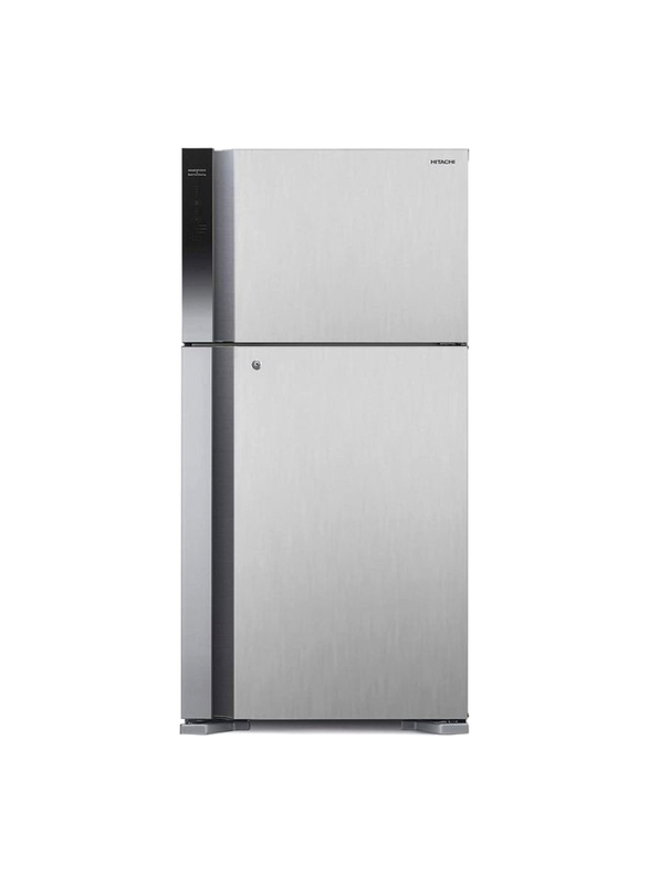 

Hitachi 650L Double Door Refrigerator, RV655PUKOKPSV, Silver