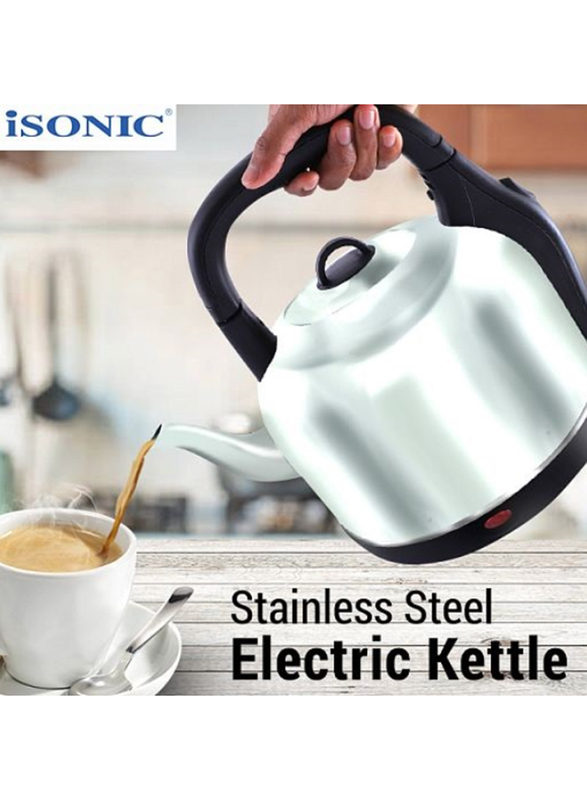 iSonic 4.2L Stainless Steel Electric Kettle, 2000W, iK 514, Silver/Black