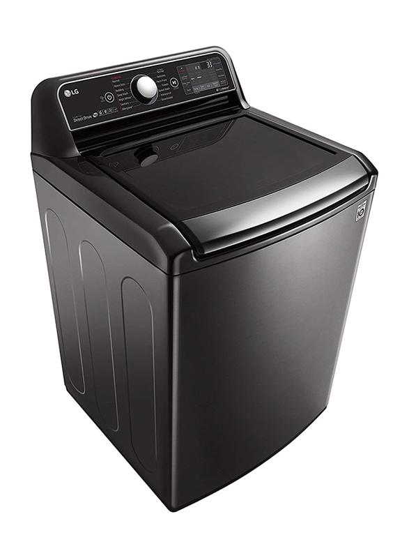 LG 18Kg Top Load Fully Automatic Washing Machine with Inverter Direct Drive Motor, T1872EFHSTL, Black/Silver
