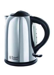 Russell Hobbs 1.7L Electric Stainless Steel Chester Kettle, 2400W, 20420, Silver/Black