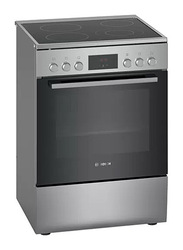 Bosch 66L 4 Zones Electric Free-Standing Stainless Steel Cooker, HKQ38A150M, Black/Silver