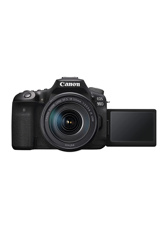 Canon EOS 90D Digital DSLR Camera with 18-135 IS USM Lens, 32.5 MP, Black