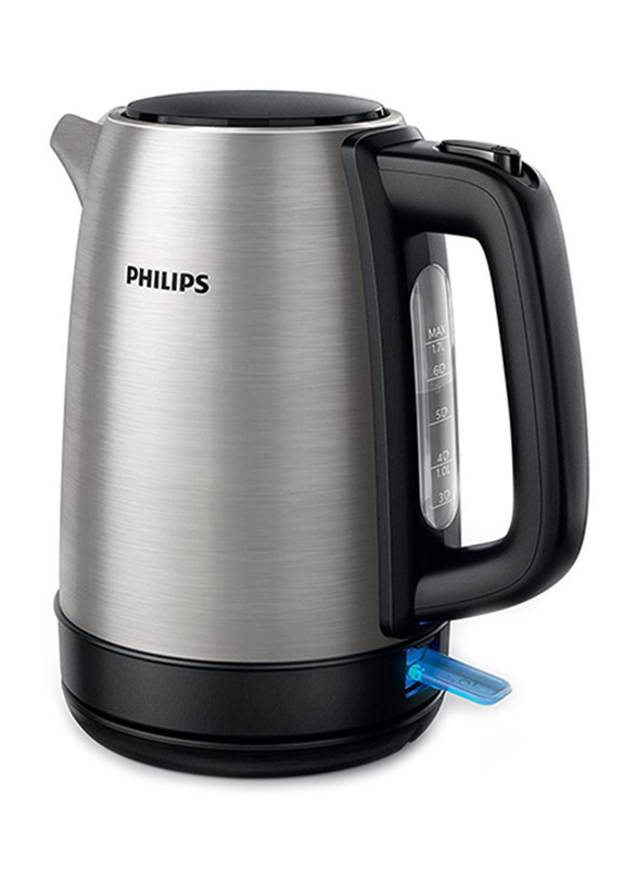 Philips 1.7L Daily Collection Electric Stainless Steel Kettle, 2200W, HD9350, Silver