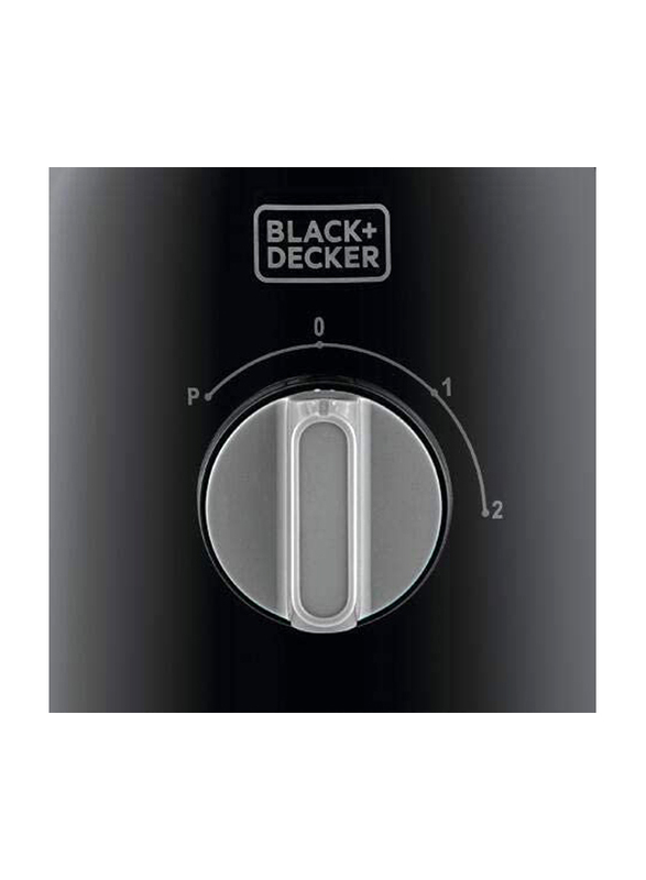 Black+Decker 1.5L Blender with 2 x Grinder Mills, 400W, BX365-B5, Black