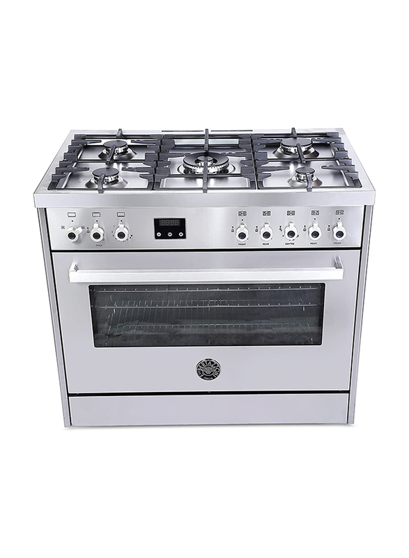 

Bertazzoni Freestanding 5 Burner Gas Cooker, PRO905GGVLXE, Silver