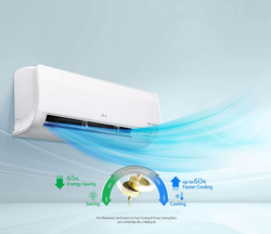 LG 2 Ton 27000 BTU Dualcool Inverter Air Conditioner, Energy Rating 4 Star, I27TCP, White