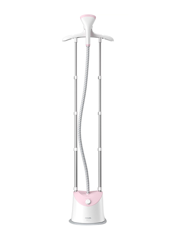 

Philips Easy Touch Upright Garment Steamer, 1800W, GC485/46, White/Pink