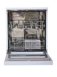 Midea 5 Programs 12 Place Settings Free Standing Dishwasher, WQP12-5203-S, Silver