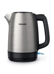Philips 1.7L Daily Collection Electric Stainless Steel Kettle, 2200W, HD9350, Silver