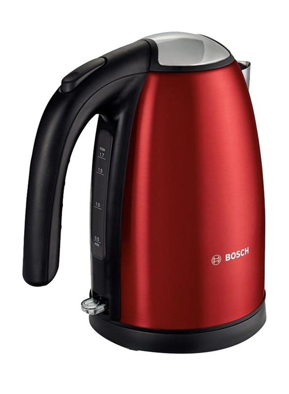 

Bosch 1.7L Stainless Steel Water Kettle, 3000W, TWK7804GB, Red/Black