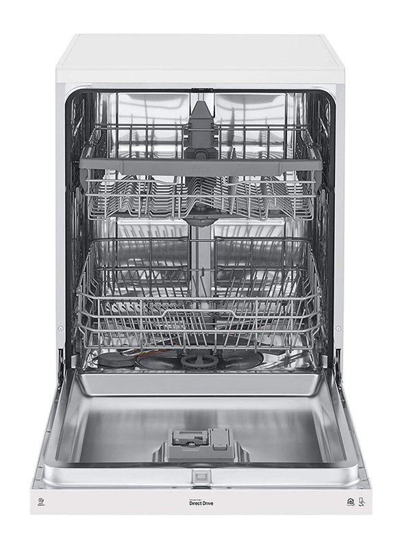 LG 9 Programs 14 Place Settings Free Standing Dishwasher, DFB512FW, White