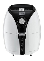 Black+Decker 3.5L Manual Air Fryer with Rapid Air Convection Technology, 1500W, AF220-B5, Black/White
