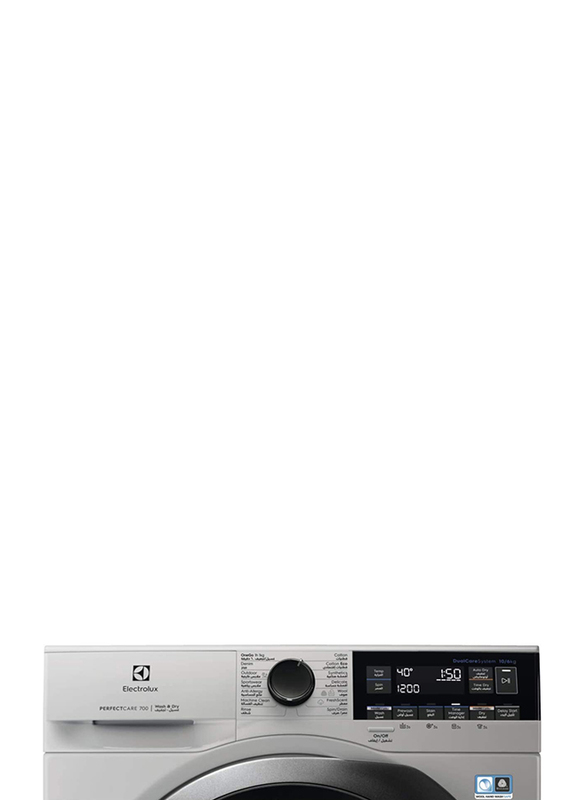 Electrolux 10/6 Kg PerfectCare 700 Front Load Washer Dryer, 1600 RPM, Ew7W3164Ls, Silver