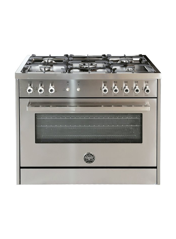 

Bertazzoni Freestanding 5 Burner Gas Cooker, PRO905GGVLXC, Silver