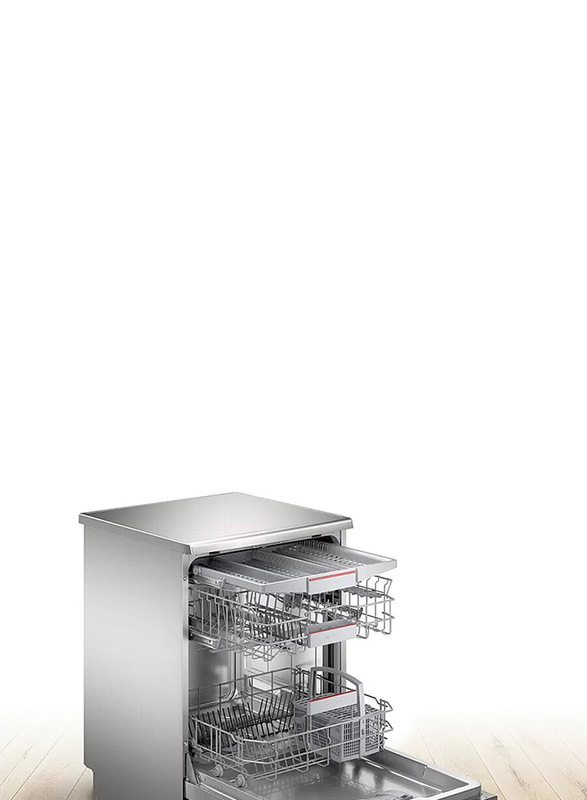 Bosch Series 4 13 Place Settings Free Standing Dishwasher, 10.1 Liter, 5 Programs, SMS4HMI26M, Grey